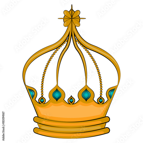 Isolated royal crown