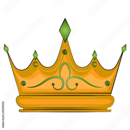 Isolated royal crown