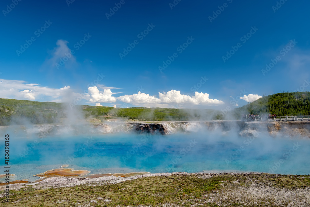 Hot thermal spring in Yellowstone