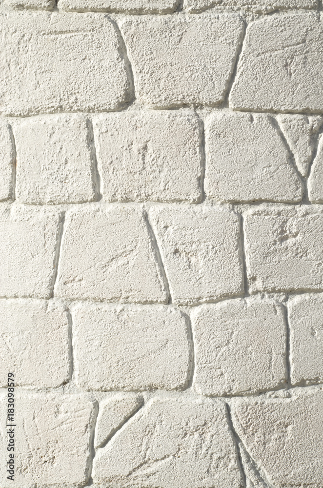 Fototapeta premium New decorative white wall closeup