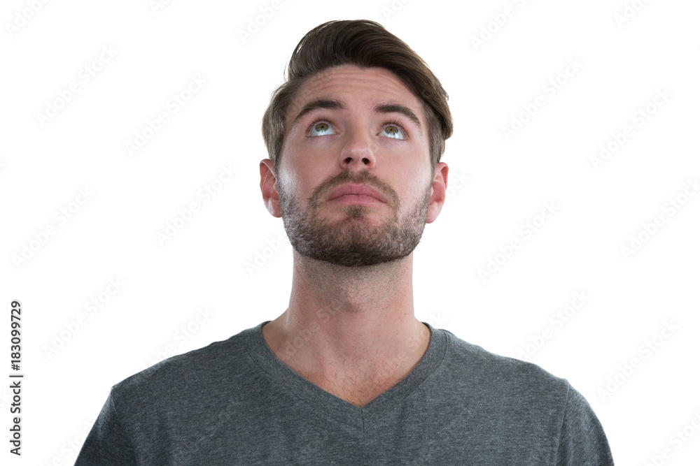 Obraz premium Man looking up