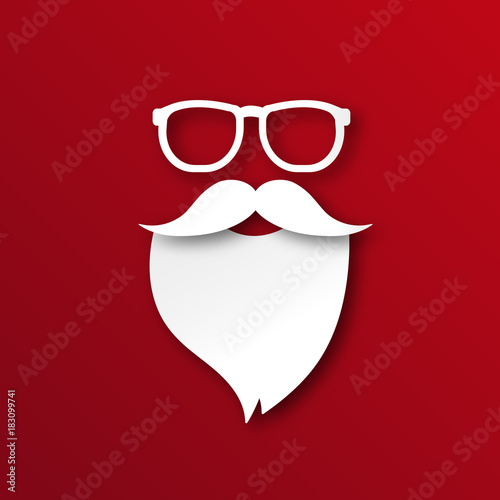 moderner Weihnachtsmann mit Brille