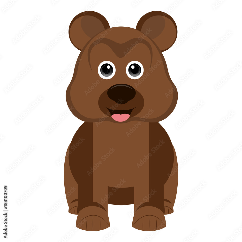 Isolated cute bear