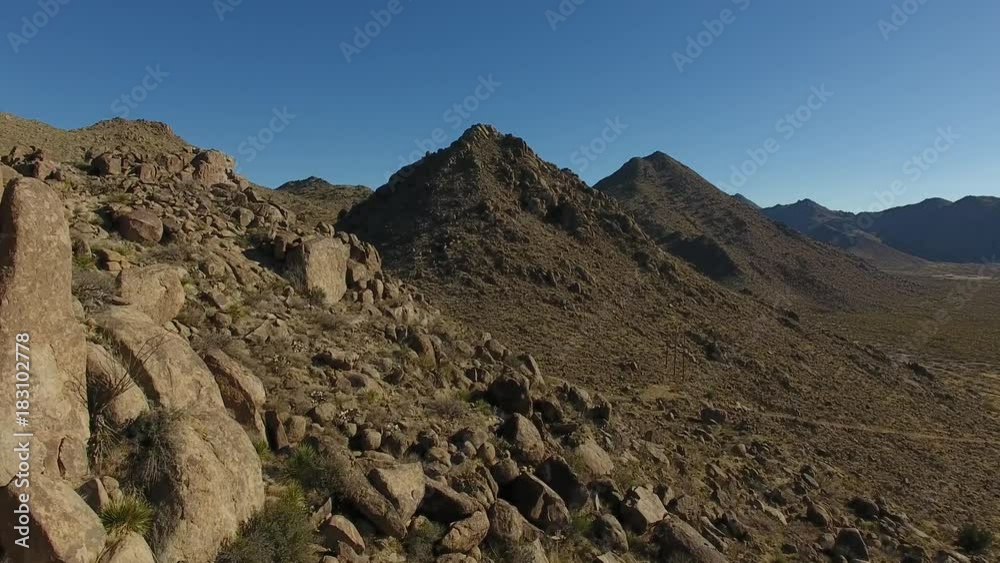 Sierra Blanca, Quitman mountains landscapes aerial video, New Mexico