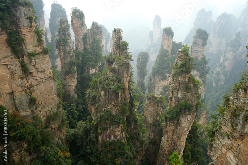 Generals  rocks in the Wulingyuan Scenic and Historic Interest Area of the world heritage  China.