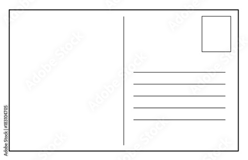 Post card vector template photo