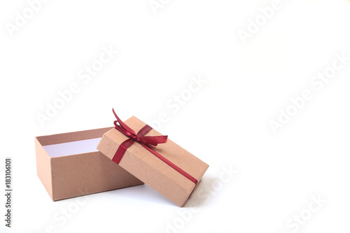 Open gift box, isolated on the white background