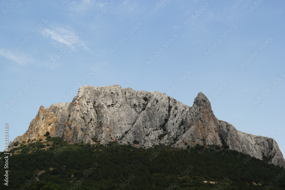 Landscape view of the unique Crimean mountains