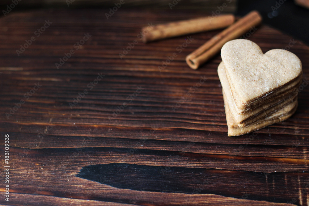 Cookies in the form of heart for Valentine's day Cookies in the form of heart for Valentine's day