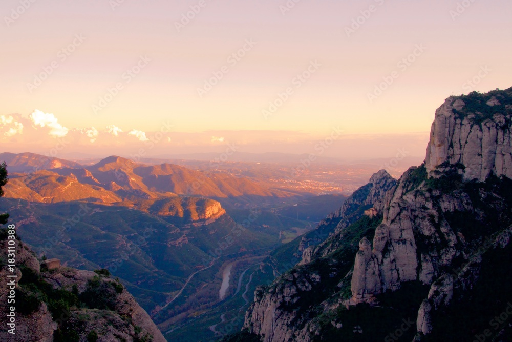 Monastero di Montserrat - Panorama al tramonto