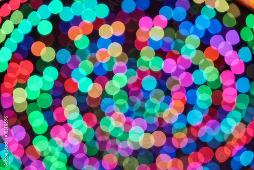 Colorful color light blur bokeh background out of focus