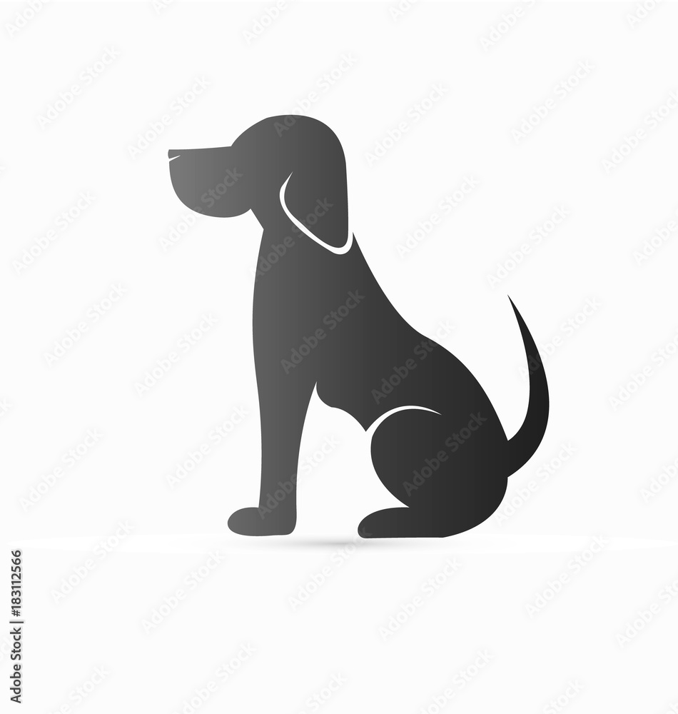 Pet dog icon logo