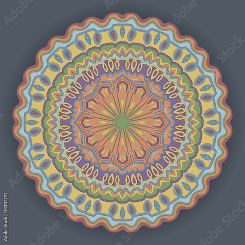 detailed unique ornament. colorfull