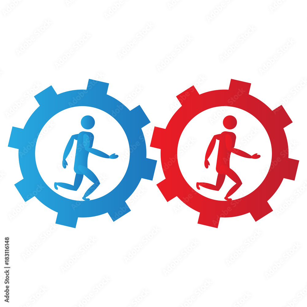 Obraz premium Abstract teamwork icon