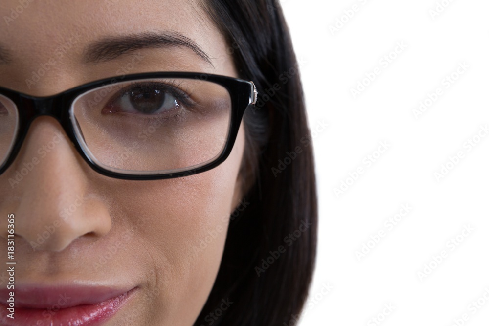 Close-up of woman in spectacle Close-up of woman in spectacle