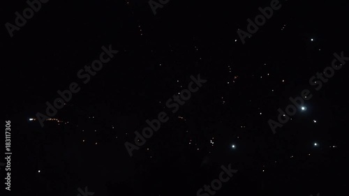 Fireworks pyrotechnic explosion flash at night