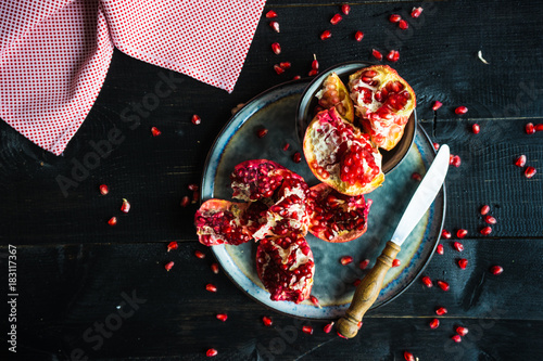 Organic seasonal pomegranate