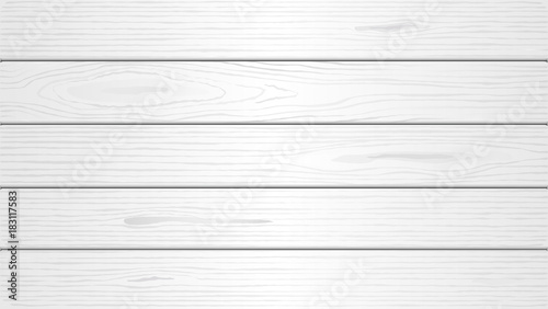 Horizontal white wooden background. Wood texture. Vector illustration