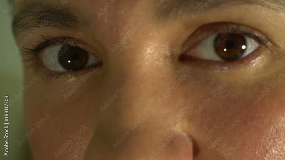 smiling young natural beauty woman eyes close up opening macro smiling young natural beauty woman eyes close up opening macro