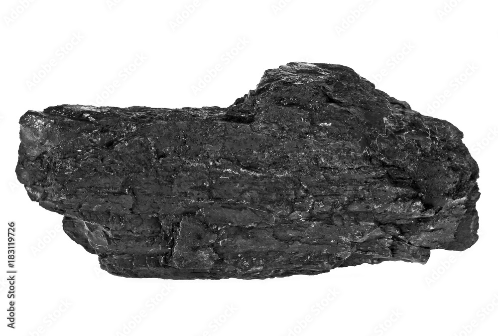 Coal isolated on white background, closeup Coal isolated on white background, closeup