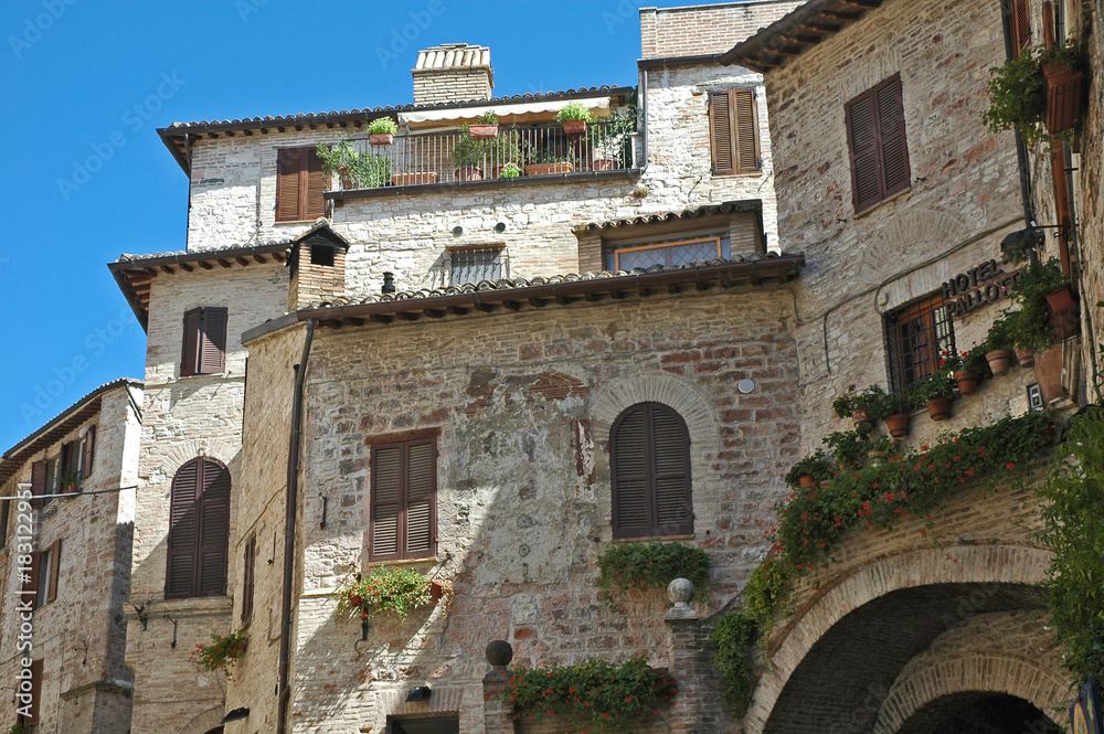 Le case e le strade di Assisi, Umbria