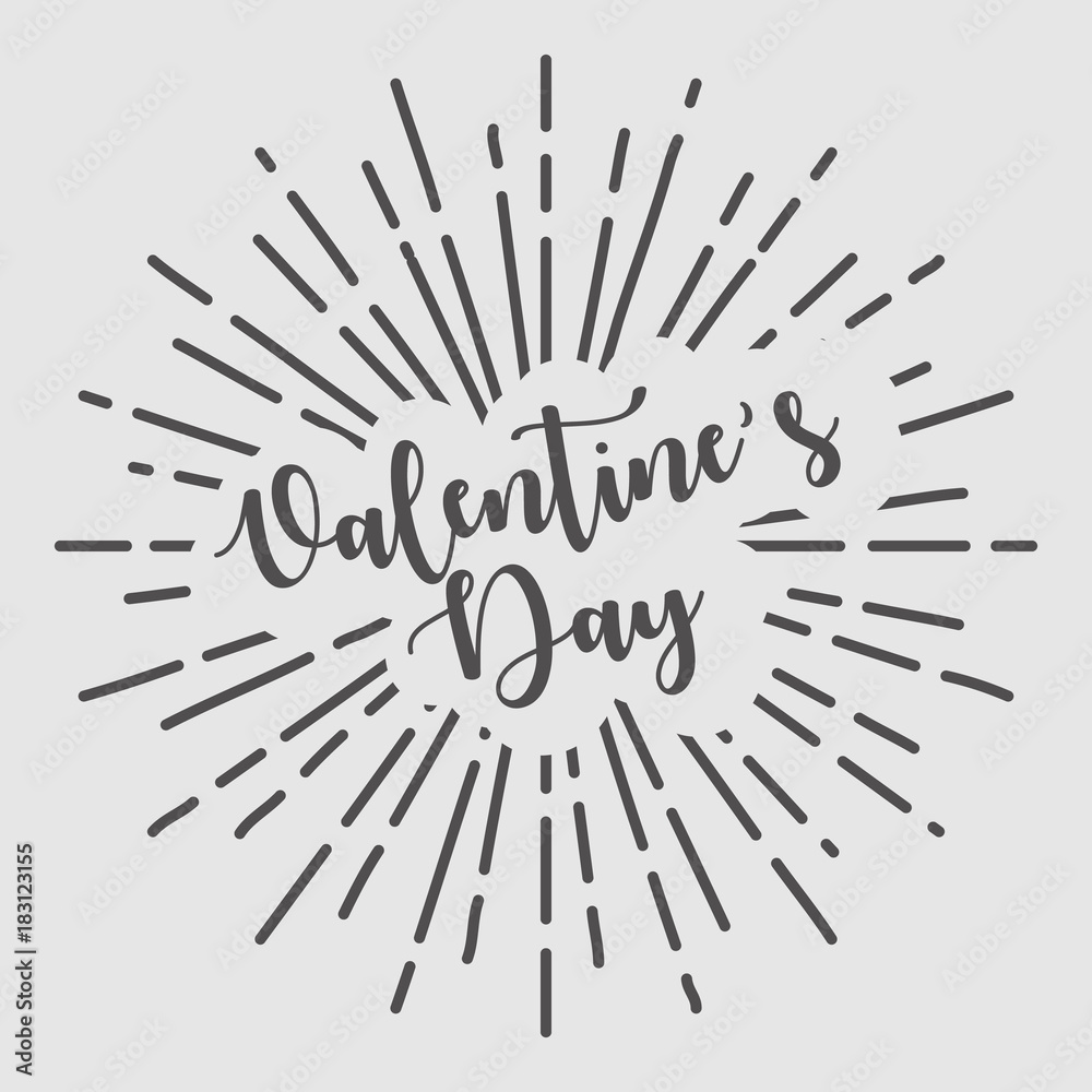 Obraz premium Valentines day retro vintage vector typography text design