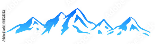Silhouette  mountain – vector