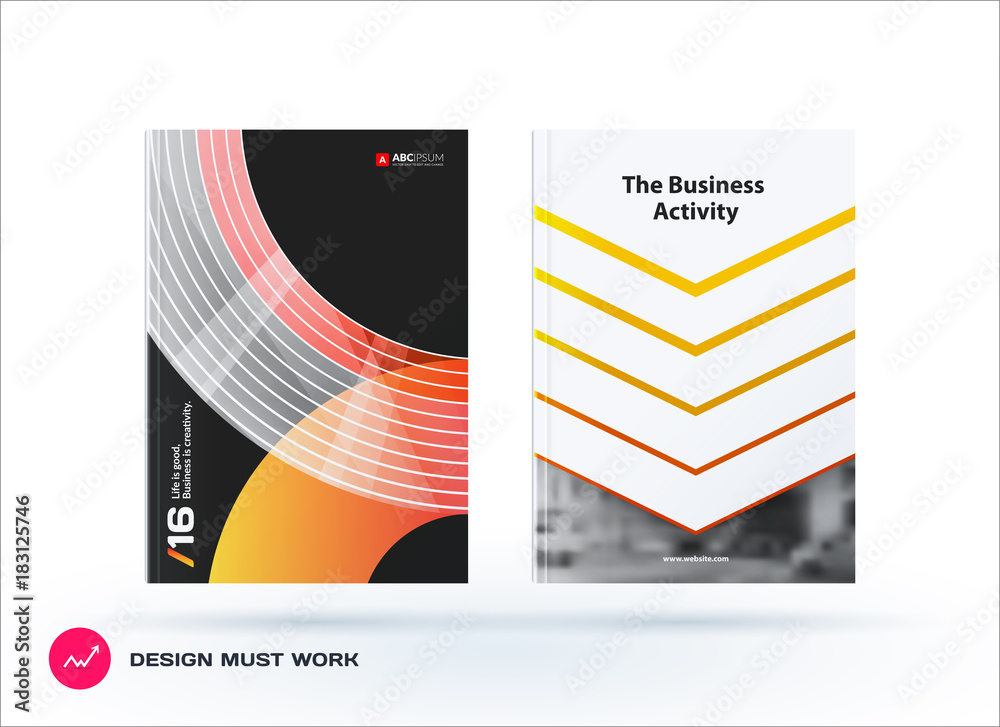 Design of business vector template, brochure