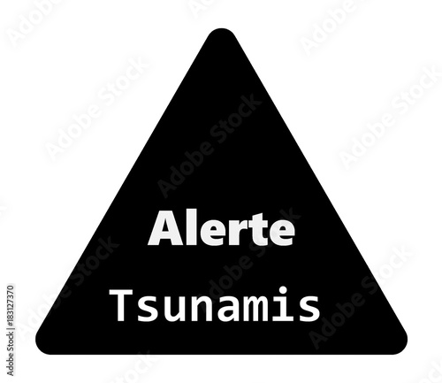 Alerte tsunamis dans un panneau