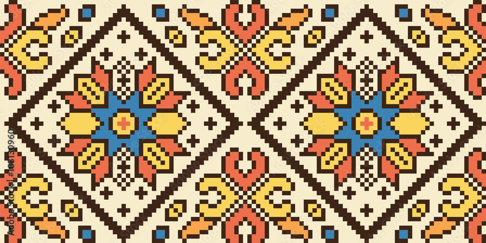 Ukrainian ethnic seamless ornament