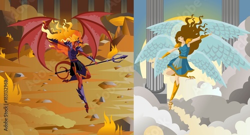 angel and demon women