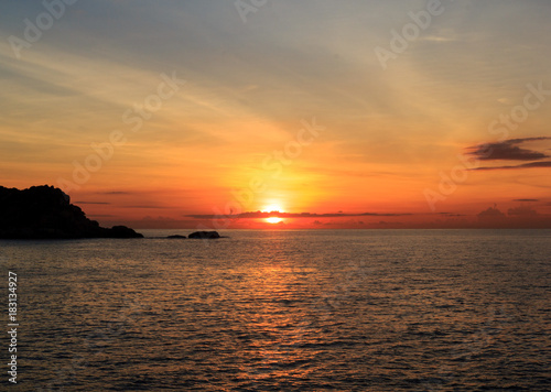 Sunrise over pacific ocean in vietnam's east pole, where view first sun in vietnam. © dangthachhoang
