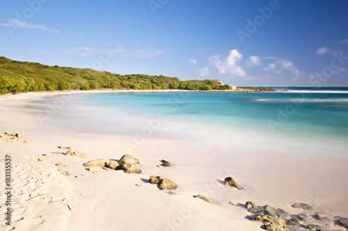 Fototapeta Naklejka Na Ścianę i Meble -  Caribbean Beach Long Exposure, Antigua