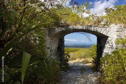 Overgrown Fort Entrance, Antigua