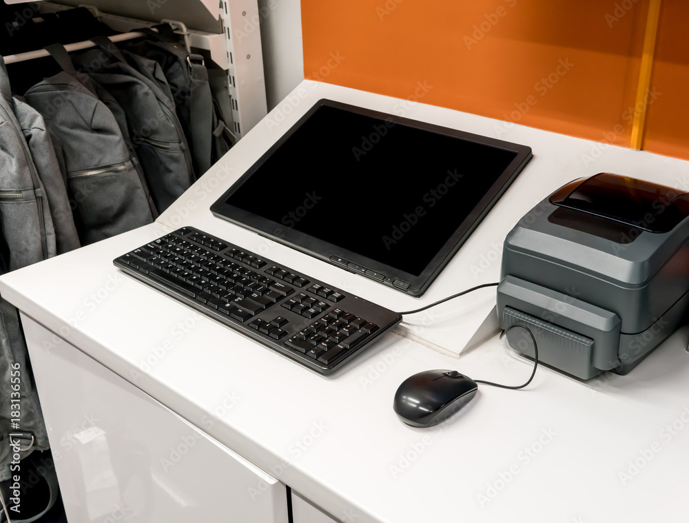 desktop computer and mouse for business
