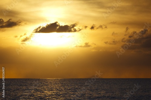 Redonda With Ashfall Sunset  Antigua