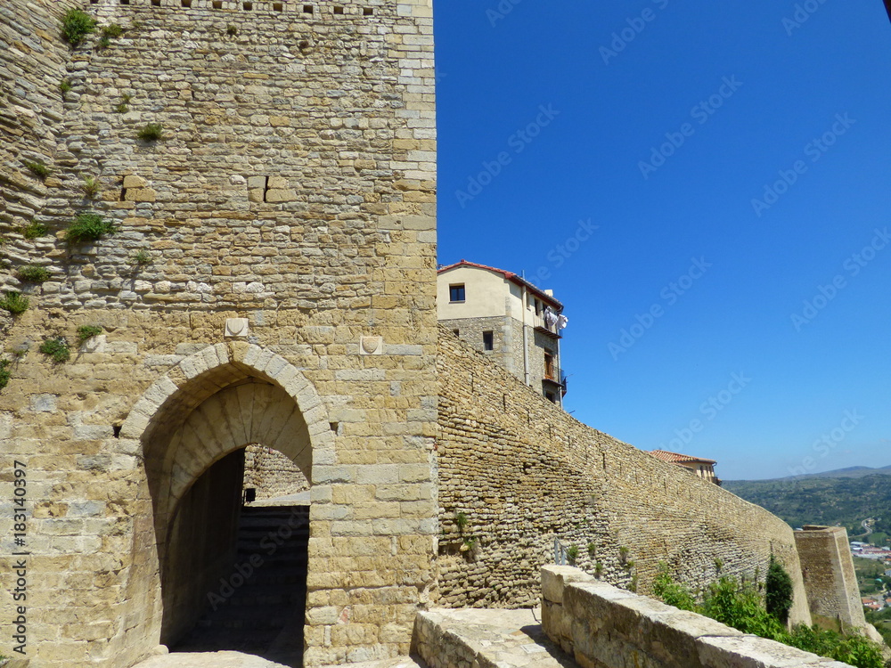 Muralla de Morella. Pueblo bonito de Castellon ( Comunidad Valenciana, España)