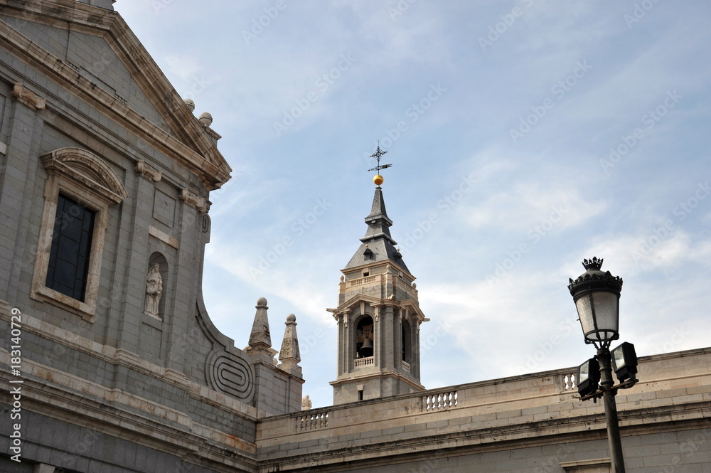 Cathedral of Nuestra Senora de la Almudena in Madrid.Fragment.