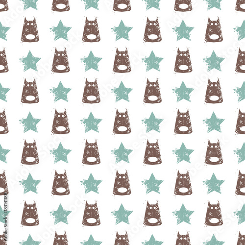 seamless dog pattern vector illustration