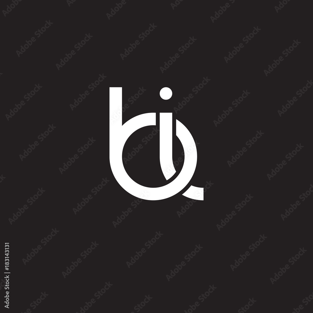 Initial lowercase letter bi, overlapping circle interlock logo, white color on black background Initial lowercase letter bi, overlapping circle interlock logo, white color on black background