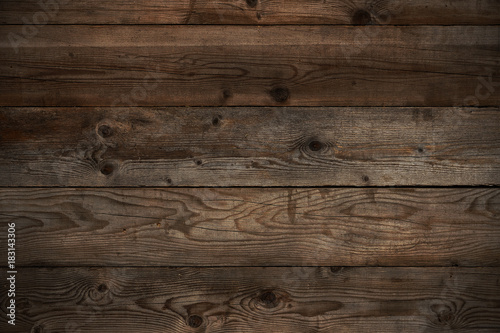 Old antique weathered distressed damaged stained grunge wood grain planked wall rustic background texture photo