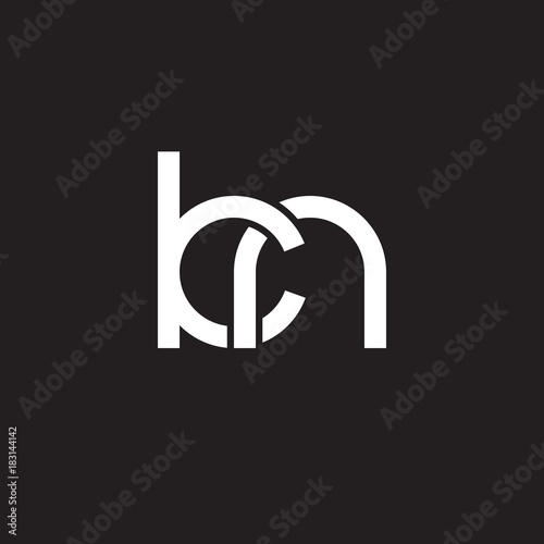 Initial lowercase letter kn, overlapping circle interlock logo, white color on black background
