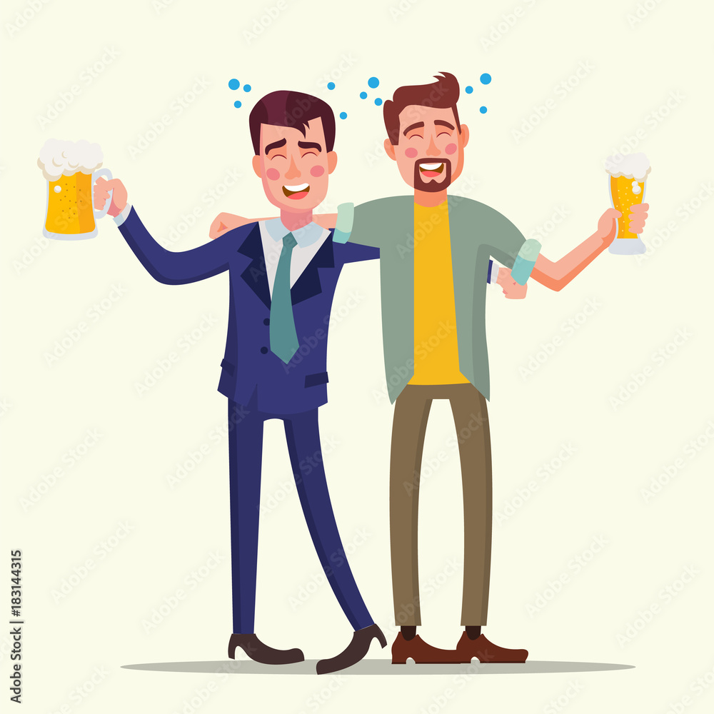 Drunk Office Man Vector. Funny Friends. Relaxing Concept. Business Party. Cartoon Character Illustration Drunk Office Man Vector. Funny Friends. Relaxing Concept. Business Party. Cartoon Character Illustration
