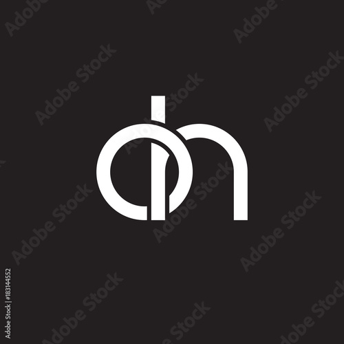 Initial lowercase letter oh, overlapping circle interlock logo, white color on black background