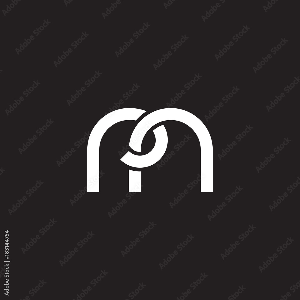 Initial lowercase letter rn, overlapping circle interlock logo, white color on black background Initial lowercase letter rn, overlapping circle interlock logo, white color on black background