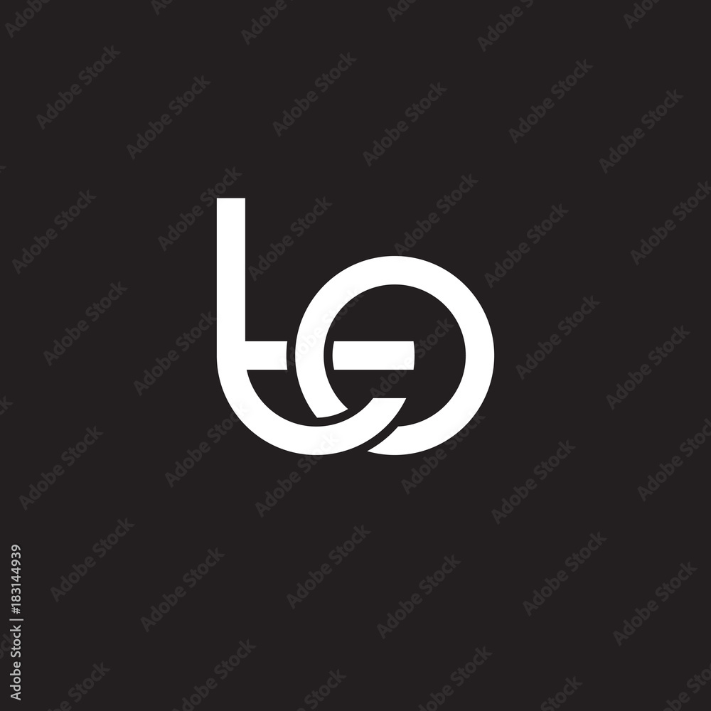 Initial lowercase letter to, overlapping circle interlock logo, white color on black background Initial lowercase letter to, overlapping circle interlock logo, white color on black background