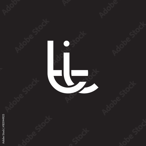 Initial lowercase letter ti, overlapping circle interlock logo, white color on black background