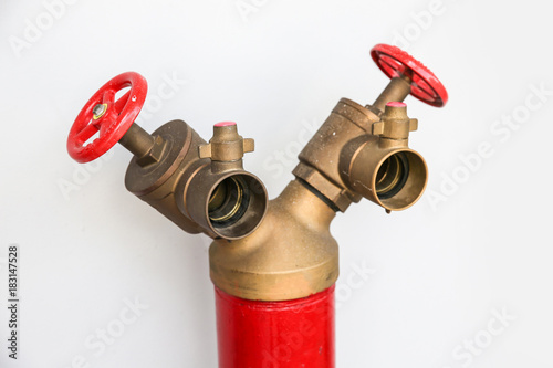 Fire hydrant Y shape on white background