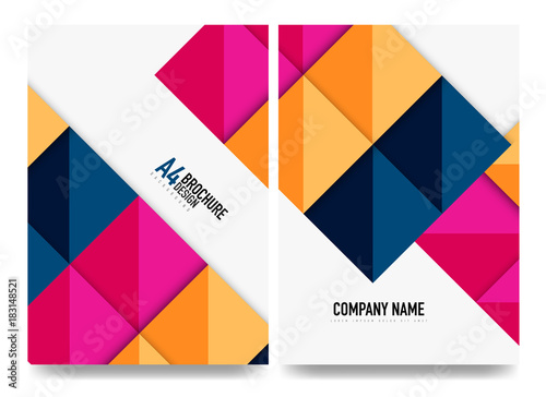 Free Download Square business a4 brochure cover design, flyer, annual report - GFXLoad