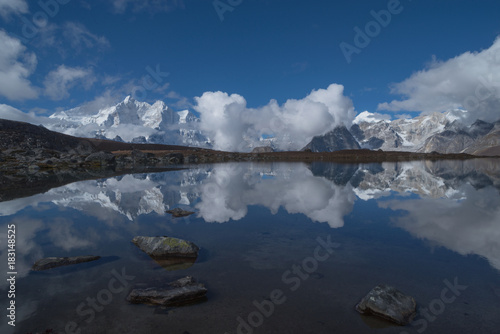 Reflection of Mount Everest in Tsoshutrima